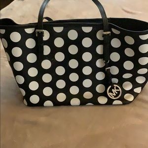 Michael kors polka dot purse